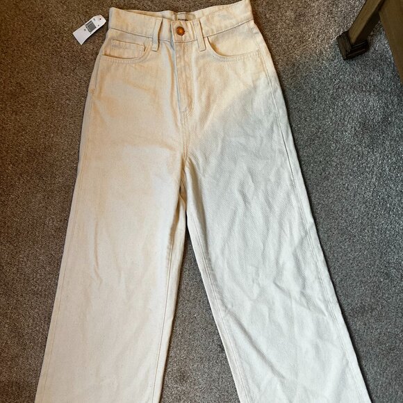 BNWT Triarchy Wide Leg Off-White Denim, Size 26 - Picture 2 of 10